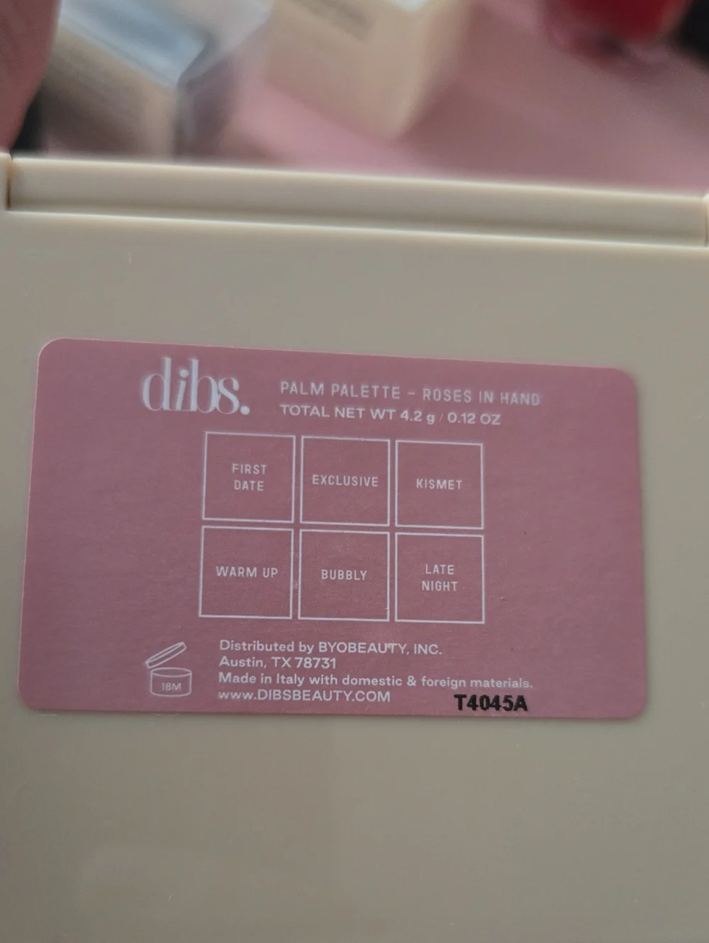 DIBS the Palm Palette Eyeshadow